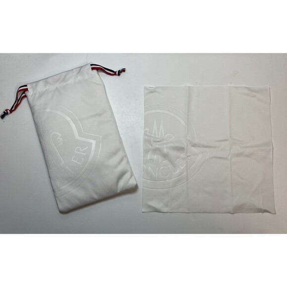 Moncler Sunglasses Eyeglasses Drawstring Protective Pouch W/Cleaning Cloth New - Picture 2 of 6